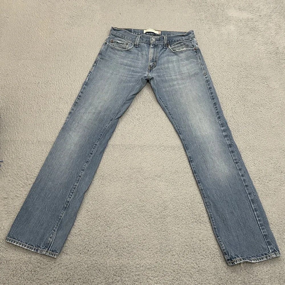 Levis Jeans Mens 34x32 Blue Denim 511 Skinny Light Wash American Red Tab Cotton